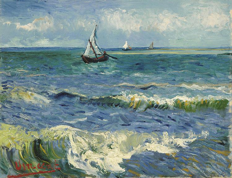 Zeegezicht bij Les Saintes-Maries-de-la-Mer, Vincent Van Gogh